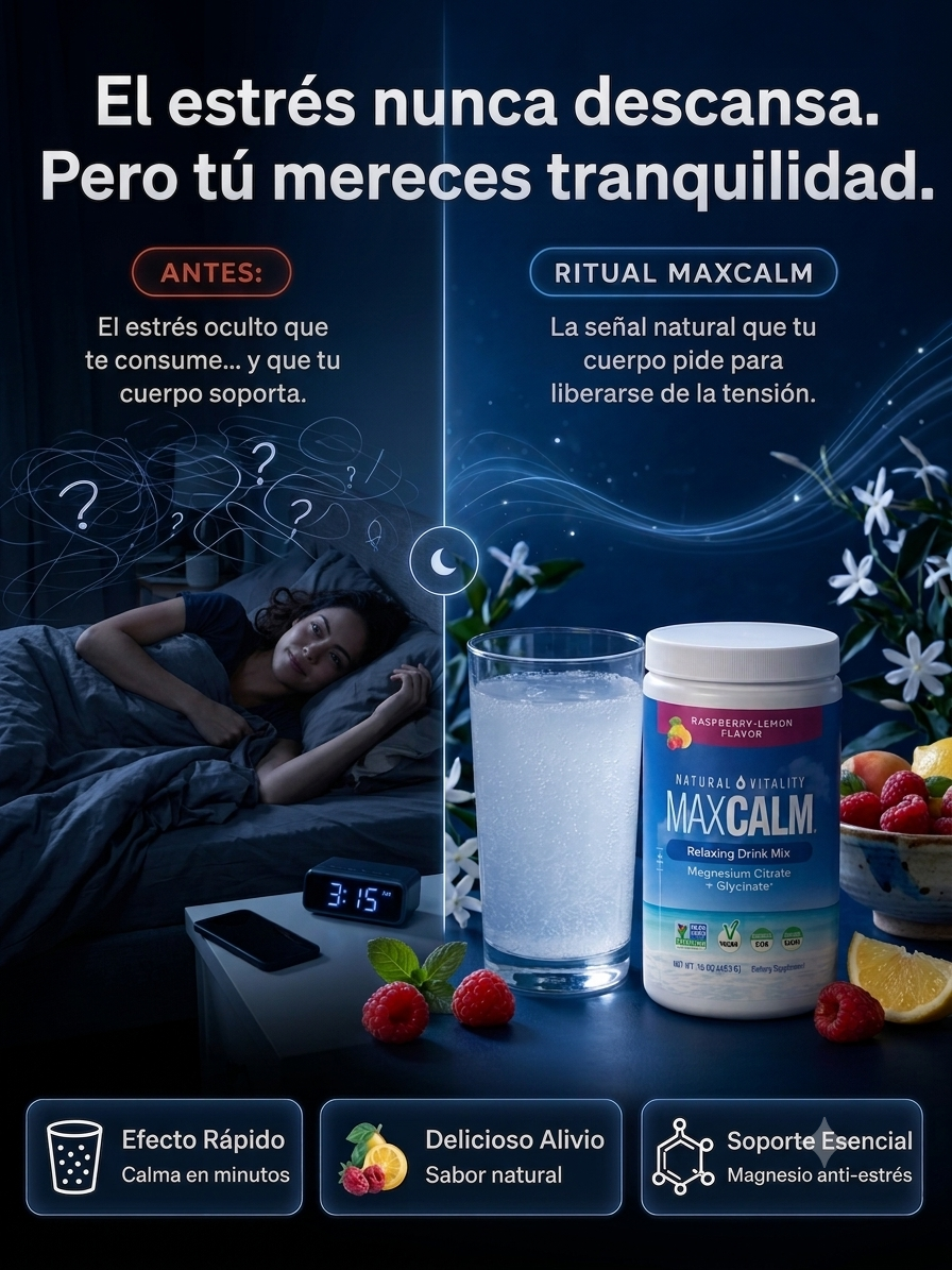 Magnesium MaxCalm® – Mezcla Relajante de Magnesio | Sabor Frambuesa-Limón (Cop
