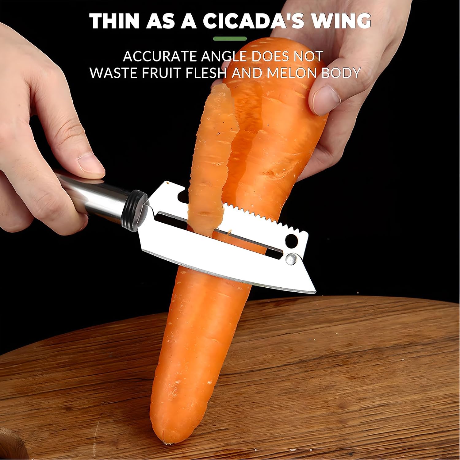 Cuchillo Pelador Multifuncional 5 en 1 de Acero Inoxidable x 2 UNIDADES – Pela, Corta, Raspa y Abre