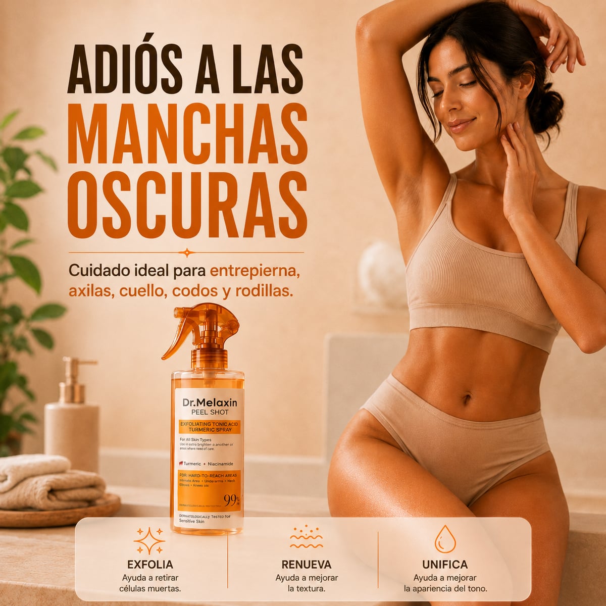Dr. Melaxin Peel Shot – Spray Exfoliante con Cúrcuma